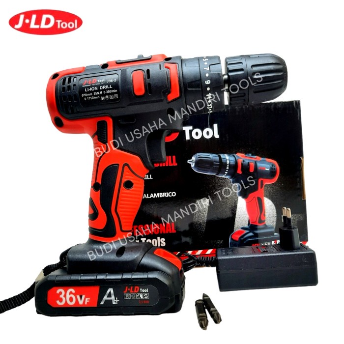 Bor Baterai 36V 1 Baterai - Bor Cordless 36V - Cordless Drill 36v -Jld