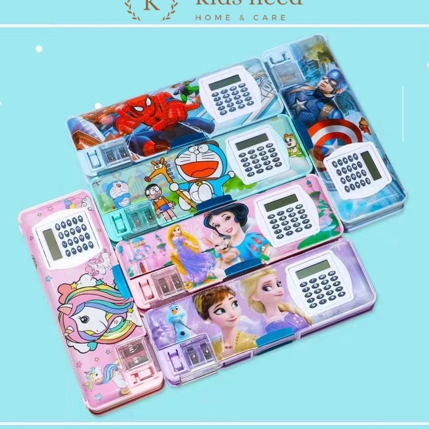 

[PK㊛.4☆> Kotak Pensil Magnet Kalkulator / Tempat Pensil Karakter Calculator/Pensil Box Lucutervirall..