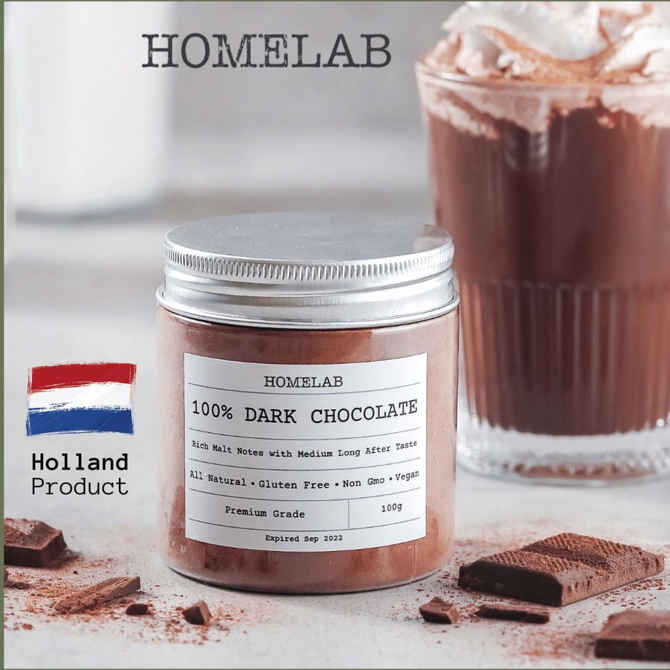 

Paling Popular Homelab 100% Dark Chocolate Powder / Bubuk Coklat Asli Premium 100G