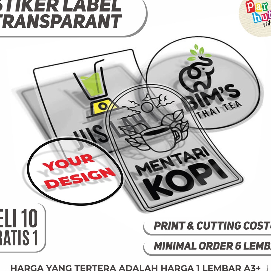 

(☀SX/J➤] CETAK STIKER LABEL TRANSPARAN / LABEL MAKANAN TRANSPARAN / LABEL PRODUK / STIKER LABEL USAHA / STIKER TRANSPARAN -pasti.dikirim.