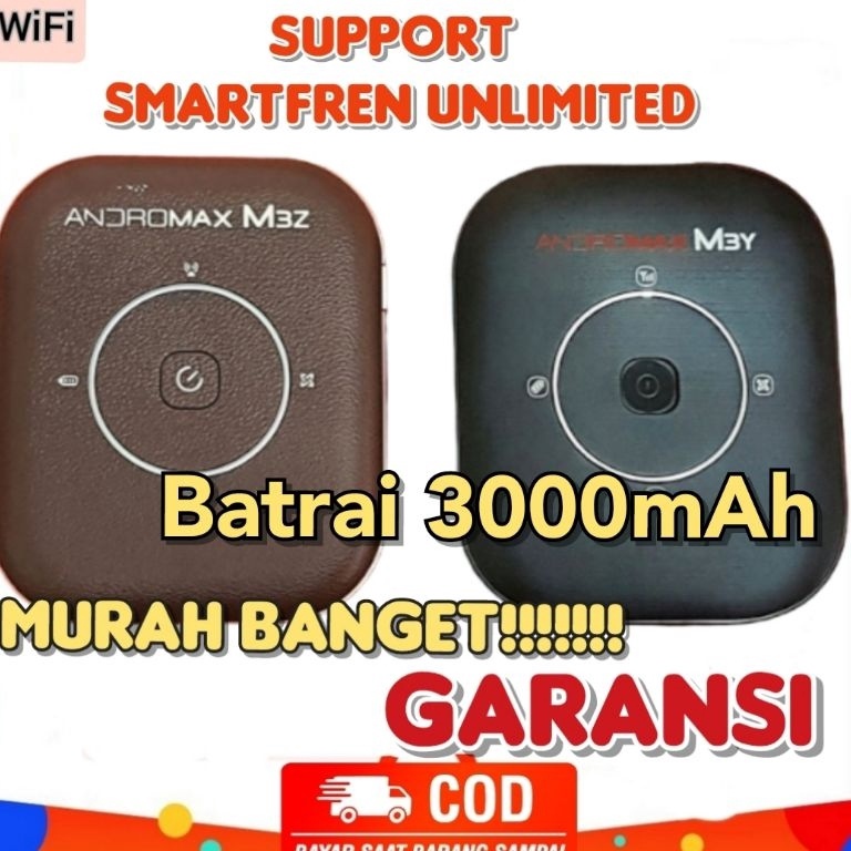 NEW VARIAN WiFi Modem portabel Andromax Smartfren unlimited  M3Z M3Y M2Y Bisa Smartfren unlimited , Smartfren Kuota , Wifi rumah , wifi CCTV , WIFI SMART TV , KONEK LAPTOP , KONEK HP , WIFI MODEM , modem wifi 4G , modem 4G . modem wifi batrai