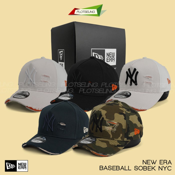 TOPI BASEBALL CAP NEW ERA 9FORTY NY NEW YORK SOBEK DAMAGE MLB ORIGINAL