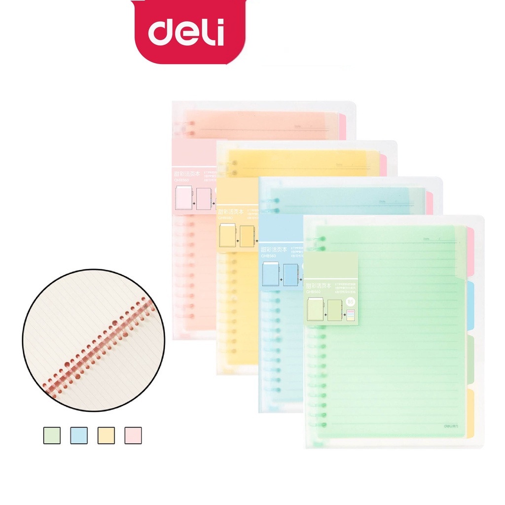 

Deli QHA560 Buku Vivid Loose Leaf Binder A5 60 Halaman Warna Pastel