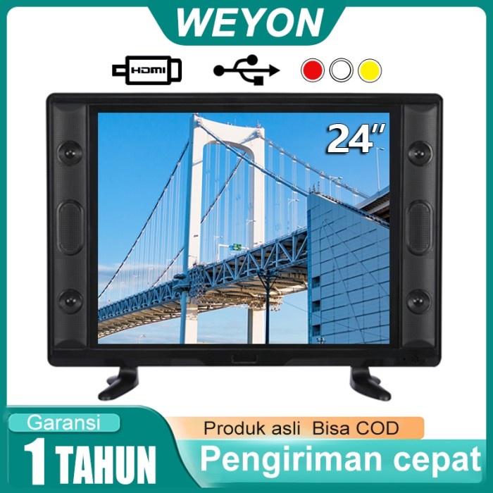 Weyon Led Tv Digital 21 Inch Bisa Colokan Usb-Hdmi-Vga-Rca-Dc