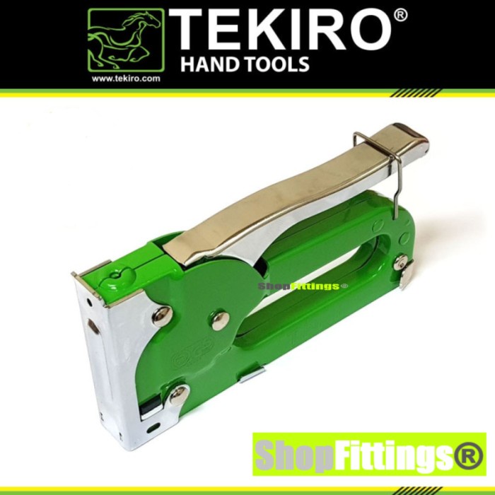 

Terlaris Tekiro Gt Sg1671 Staple Gun Tacker Manual Stapler Tembak Staples 4-8Mm