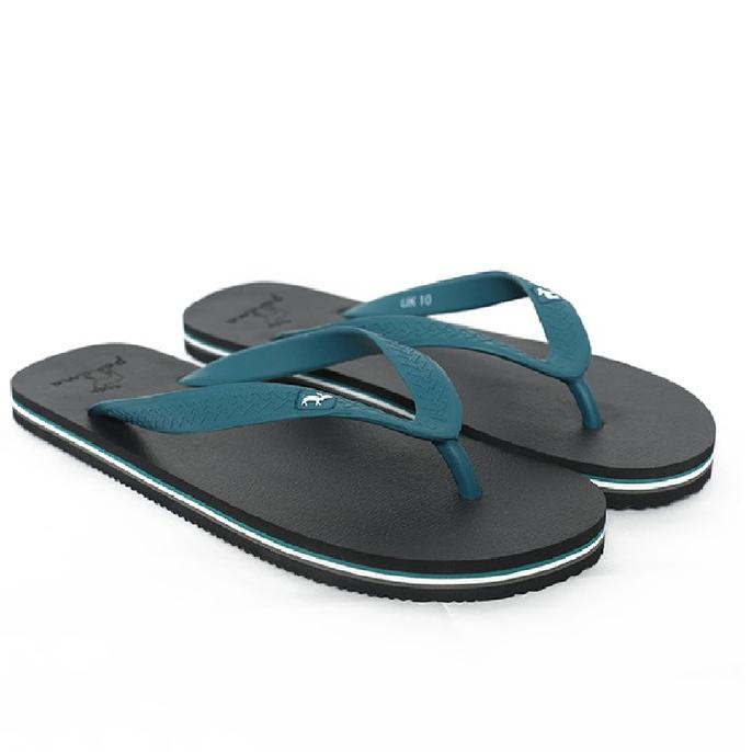 Sandal Panama / Sendal Jepit Pria Hitam Hijau Tosca / Sendal Pantai
