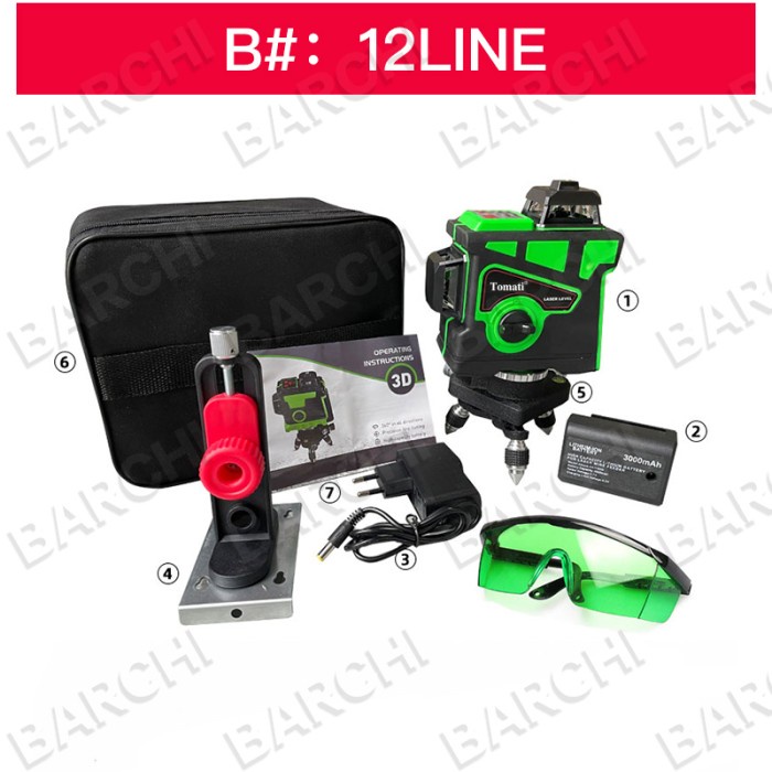 12 Line Laser Level Makita Mesin Self Leveling Laser 3D 12 Point Laser