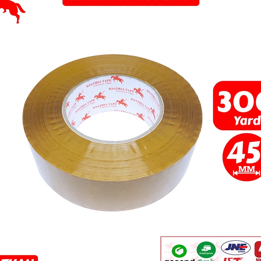 

(◆㊖ GJO) Lakban OPP Tape / Lakban Coklat KSATRIA Tape 300 Yard -kekiniian.