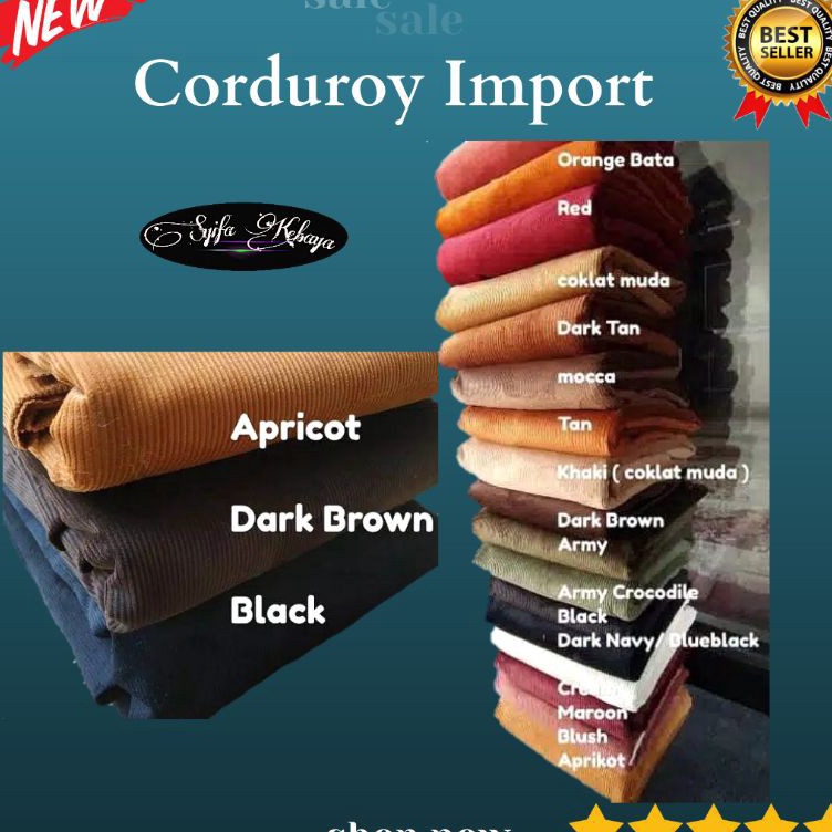 ➭Sale➷ Kain corduroy tebal. kain corduroy. bahan corduroy. kain codoray. kain cordoray. kain kodoray