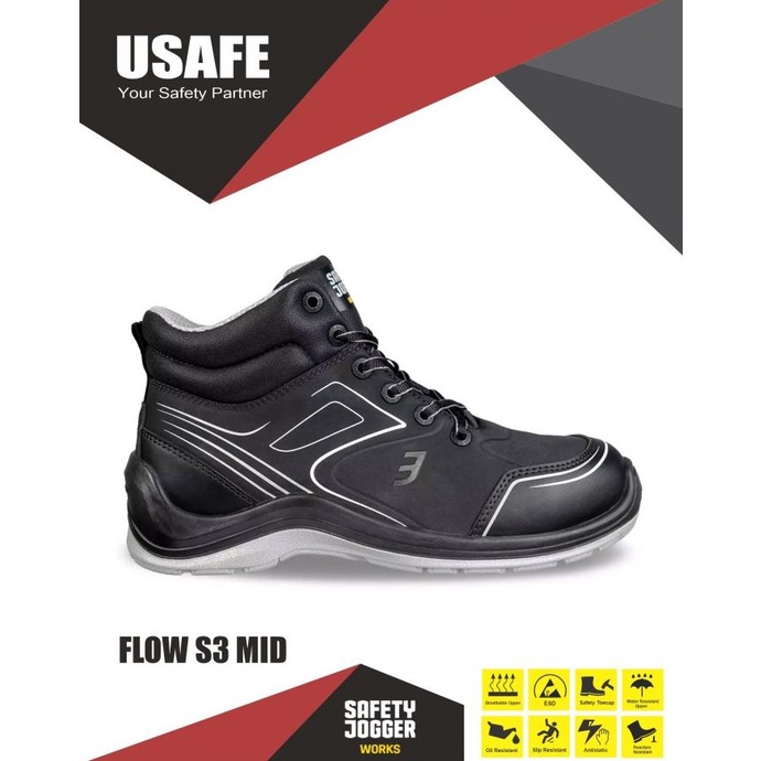 Sepatu Safety Jogger Flow S3 Mid Original