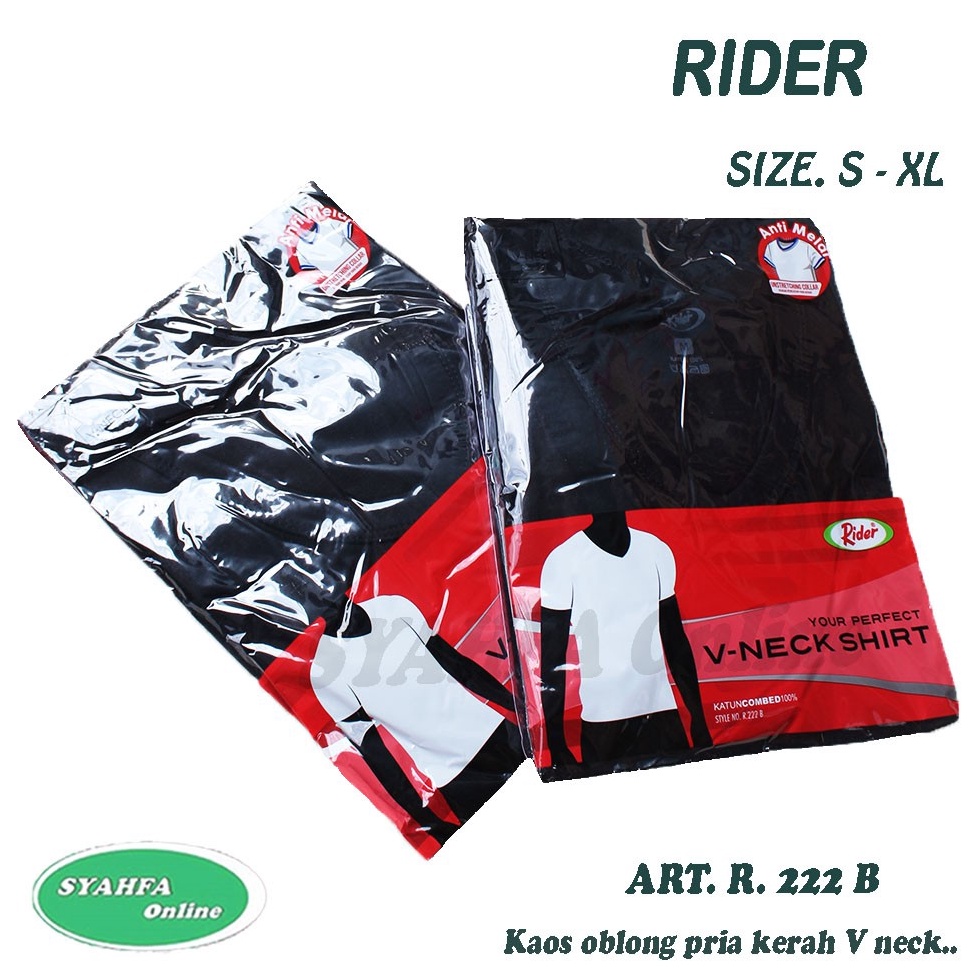 MENARIK Ori Rider - Kaos Dalam Pria / Kaos Rider Vneck  / Oblong Rider / Rider / Kaos / Oblong Pria 