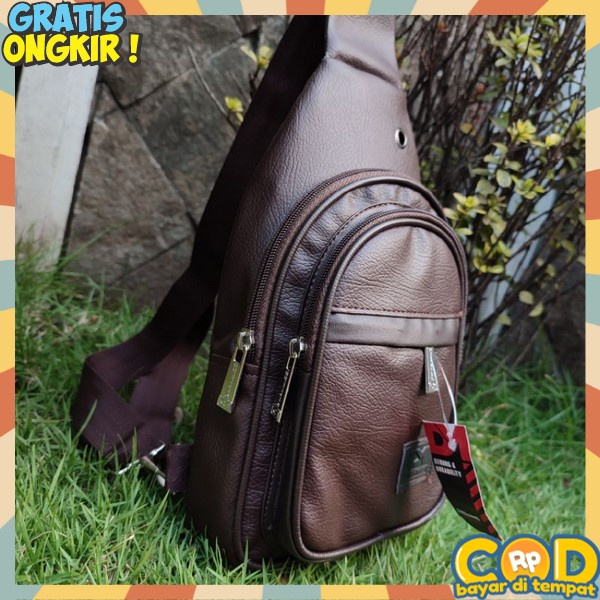 Tas Selempang Polos Pria Slempang Kasual Cowok Hitam Slingbag Bahu Keren Murah Tas Selempang Pria Sl