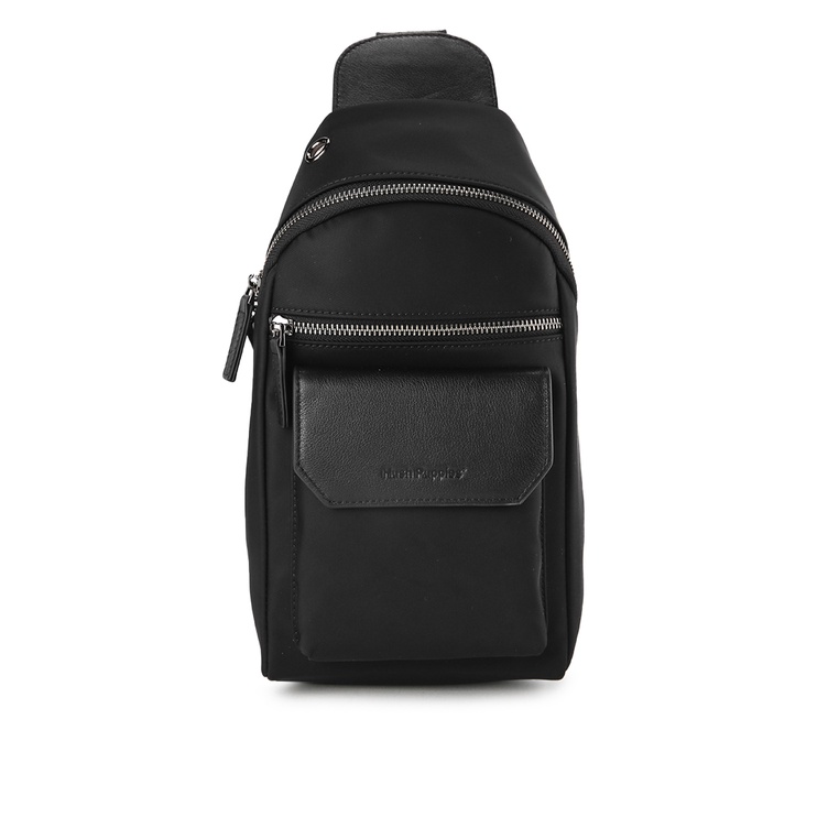 Tas Selempang Hush Puppies Original Pria SlingBag 1 kantong depan dengan resleting Pesta Branded Mod