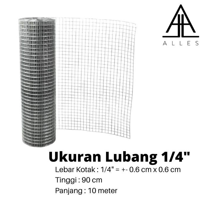 Kawat Loket Galvanis 1/4" / Kawat Loket Galvanized / Ram Putih