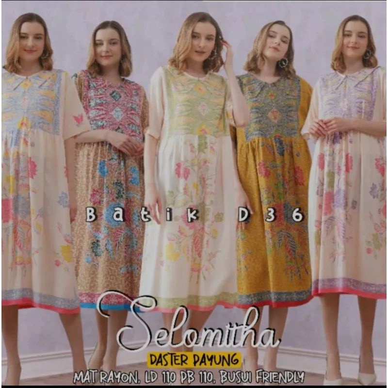 DASTER PAYUNG JELITA SEMERBAK BATIK ORIGINAL DASTER SEKDRES DASTER BUSUI DASTER RAYON PREMIUM  DASTE