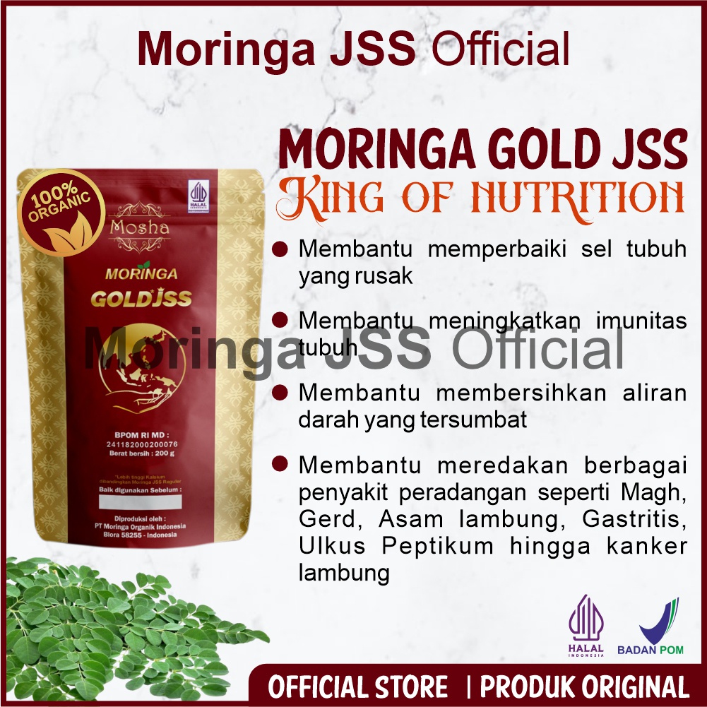 

MORINGA GOLD JSS BOLA DUNIA 100% ORIGINAL SUPERFOOD KING OF NUTRITION