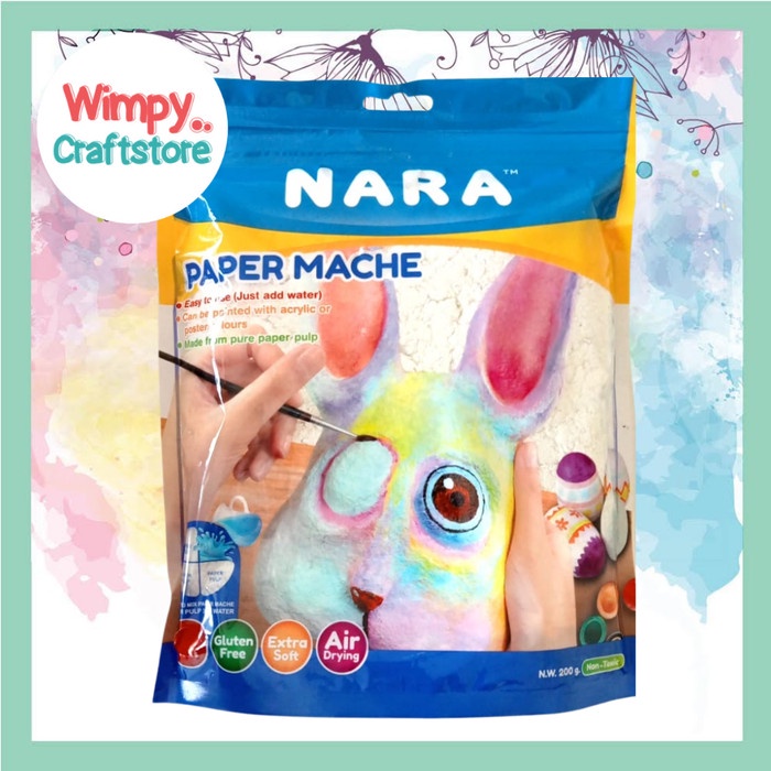 DISKON SPESIAL NARA PAPER MACHE AIR DRY CLAY BUBUR KERTAS PAPER CLAY MODELLING CLAY TERBARU