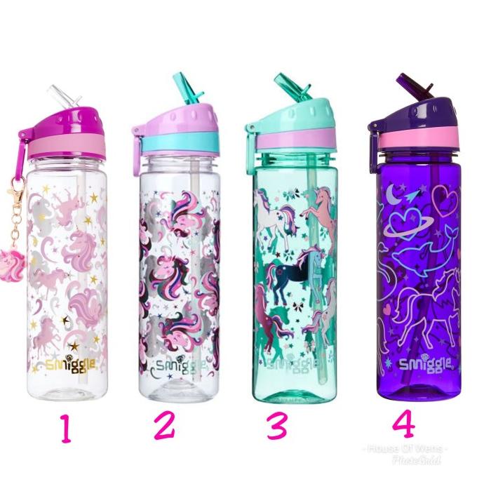 TER-UPDATE SMIGGLE DEJA VU UNICORN DRINK UP STRAIGHT BOTTLE - BOTOL MINUM #ORIGINAL