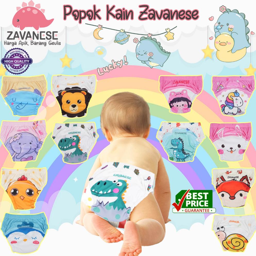Promo *Cod* Celana Dalam Cloth Diaper Clodi Zavanese Training Pants Double Sides Waterproof Premium 