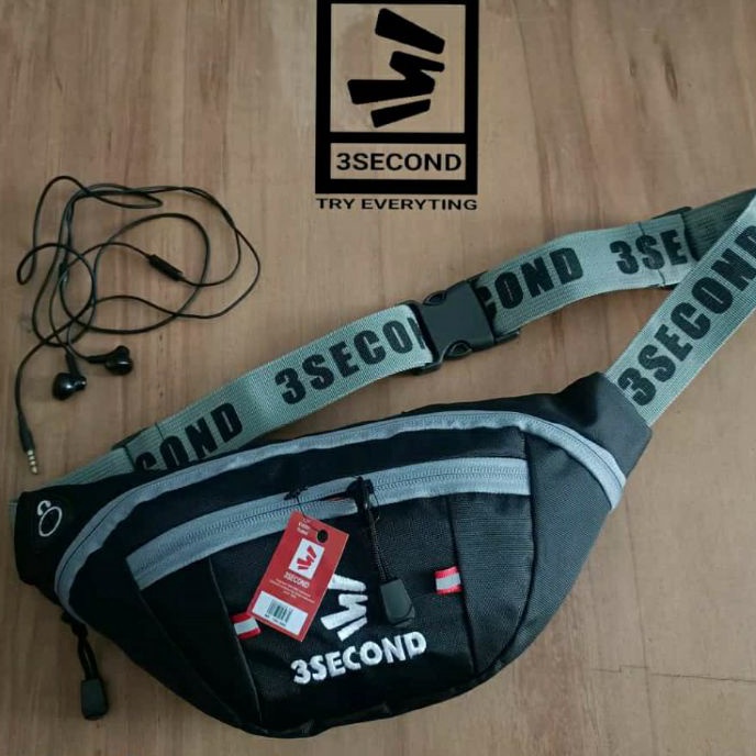 (㊖M☼P] WAISTBAG PRIA 3SECOND THREE SECOND TAS SELEMPANG TAS PINGGANG PRIA DISTRO MURAH -banyak dimii