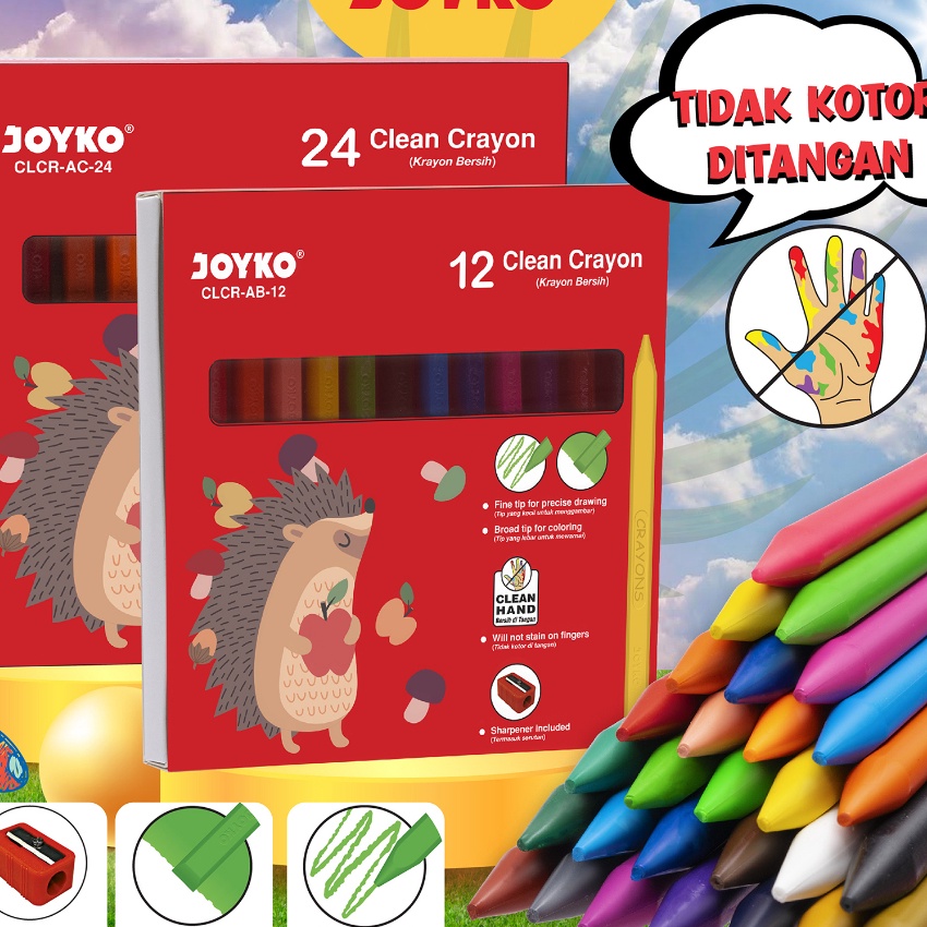 

(J-P❤✓N) Krayon Bersih Clean Crayon Joyko/ kekiniaan.!!
