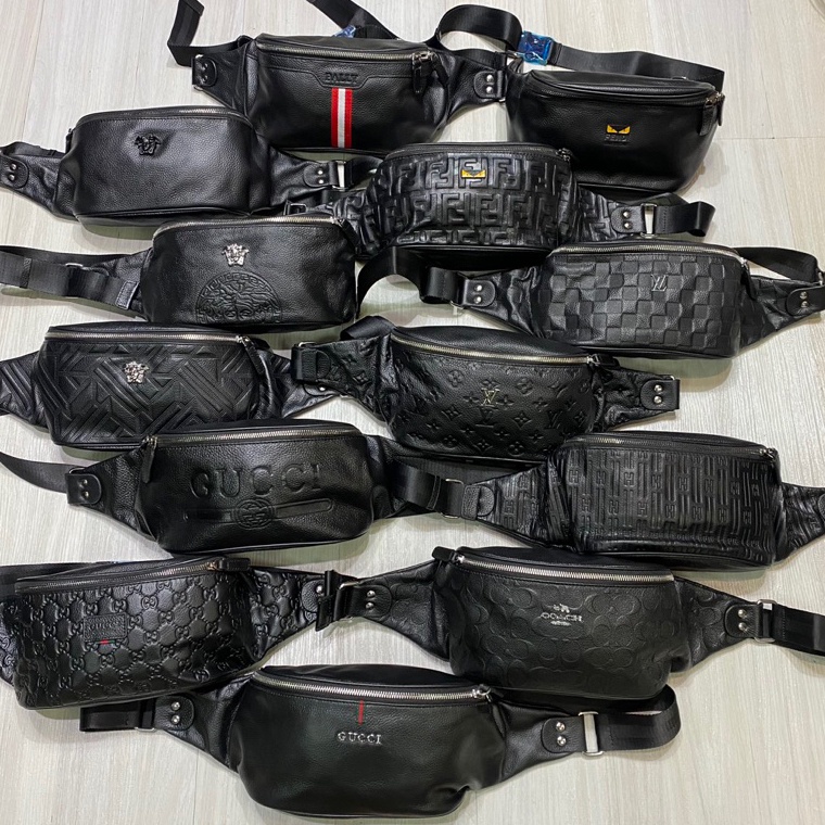 [PROMON5BA] Waistbag Premium kulit asli / tas pinggang kulit NMN