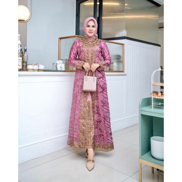 GAMIS PELANGI JAYA TERBARU / GAMIS TILLE MIX BORDIR / GAMIS PESTA SUPER MEWAH