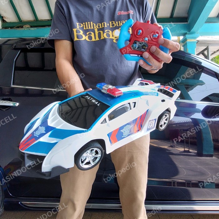 DISKON SPESIAL MOBIL RC POLISI BRIMOB SUARA POLISI 86 REMOTE CONTROL BESAR TERBARU