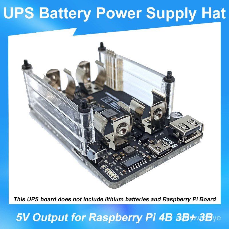 ✅&Raspberry Pi UPS Battery Power Supply Expansion Board Battery Power Metering MAX17040G Chip 5V Out