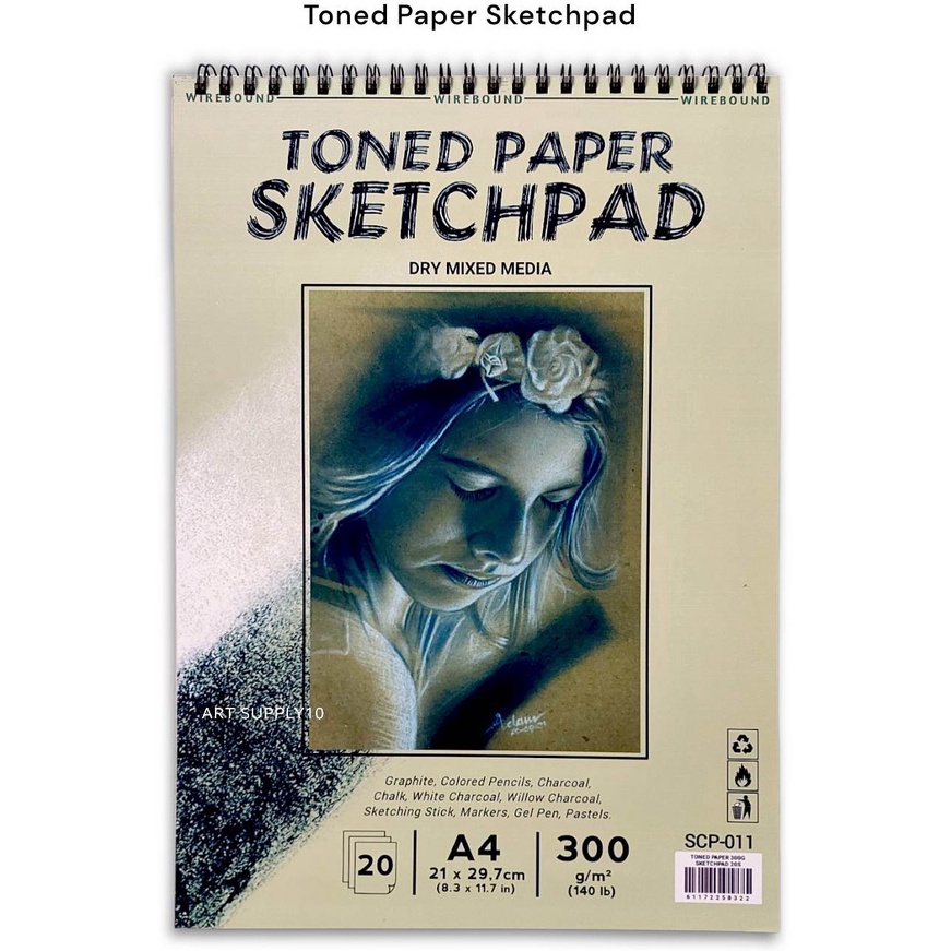 

(U✔✔7.P] Toned Paper Spiral A4 Sketchpad 300g / muraah.