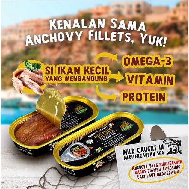 

Star Village Anchovy Fillets in Olive Oil / Ikan Teri Dengan nyak Zaitun 720gr