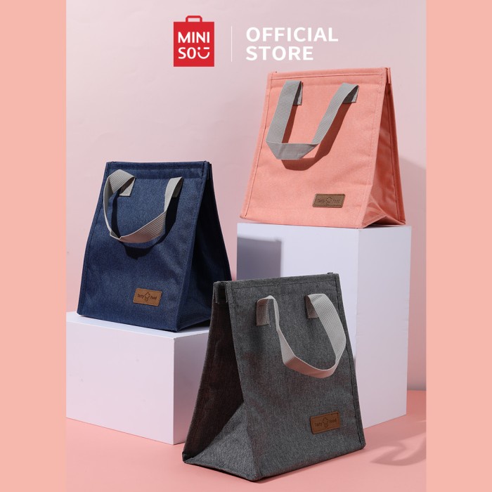 Terlaris Miniso Tas Bekal Lunch Tote Bag Food Box Foil Lunch Bo Tas Makan Siang