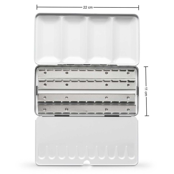 

V-Tec Box Watercolor Metal Ebx 48 Vtec Half Pan Palette Palet Cat Air