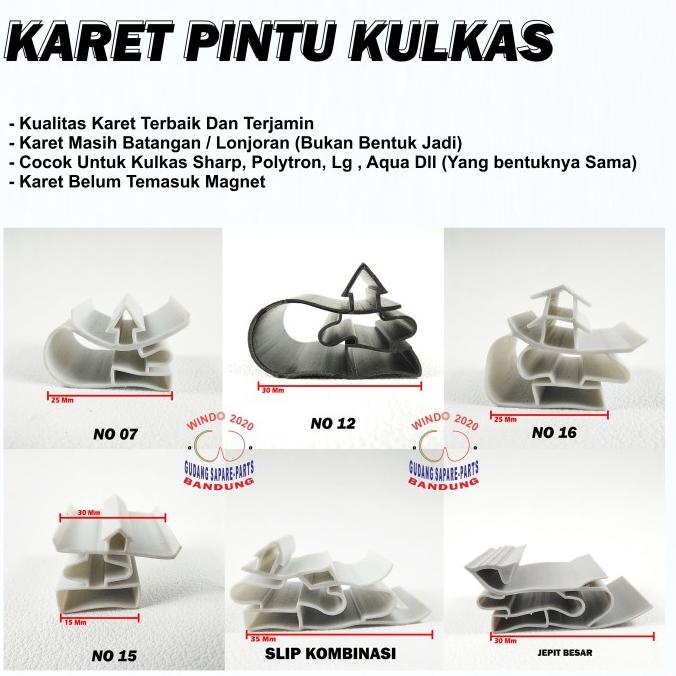 $$$$] Karet Pintu Kulkas Multi Jepit Kombinasi Showcase Jumbo Kecil