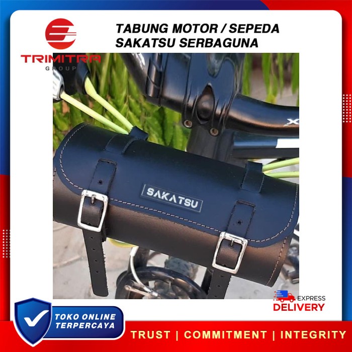 TABUNG MOTOR Sepeda Just Ride / Tas Motor Sepeda Kulit PU Universal ready