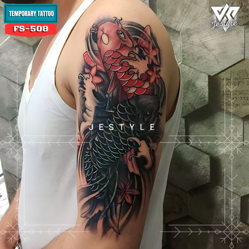 [FS-508] Tato Temporer Temporary Tattoo ikan koi