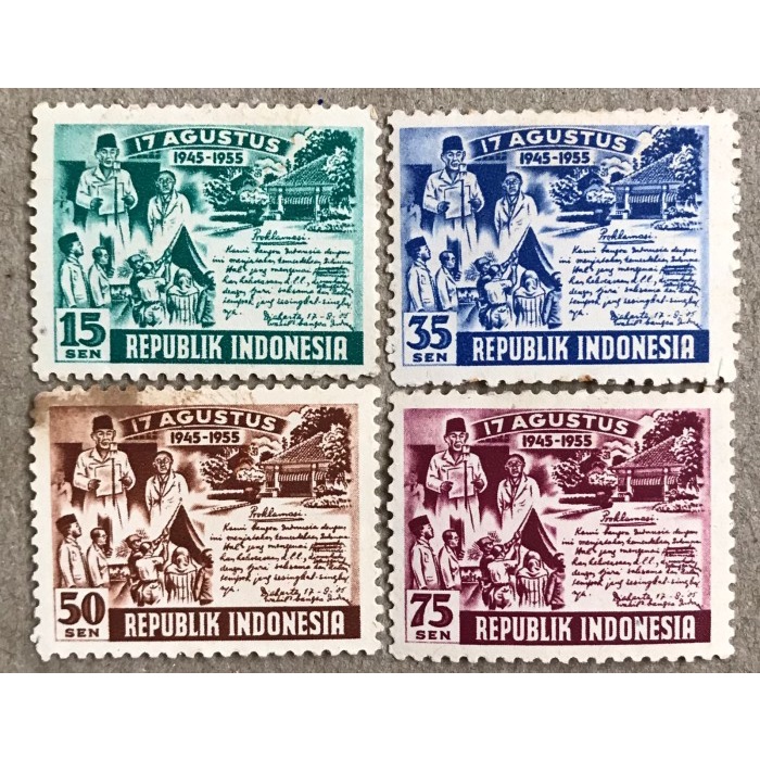 

Bestseller Pm1127-Perangko Prangko Indonesia Seri 10 Tahun Merdeka,1955