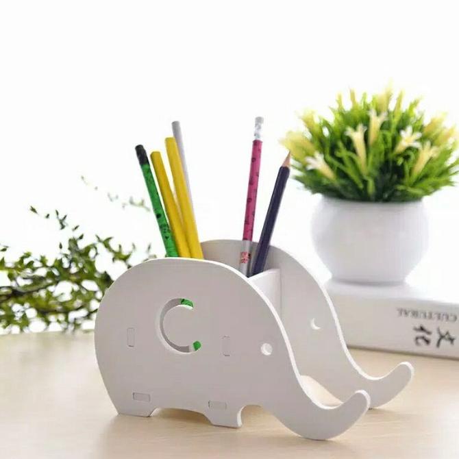 

Rak Pensil + Holder Hp Bentuk Gajah Wpc - Wadah Alat Tulis
