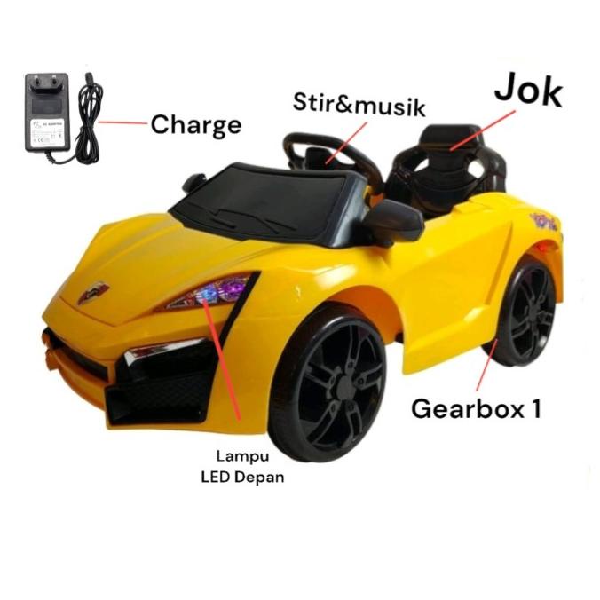 Mainan Mobil Aki Anak Ferrary Versa Sport Mobilan Anak Aki Musik