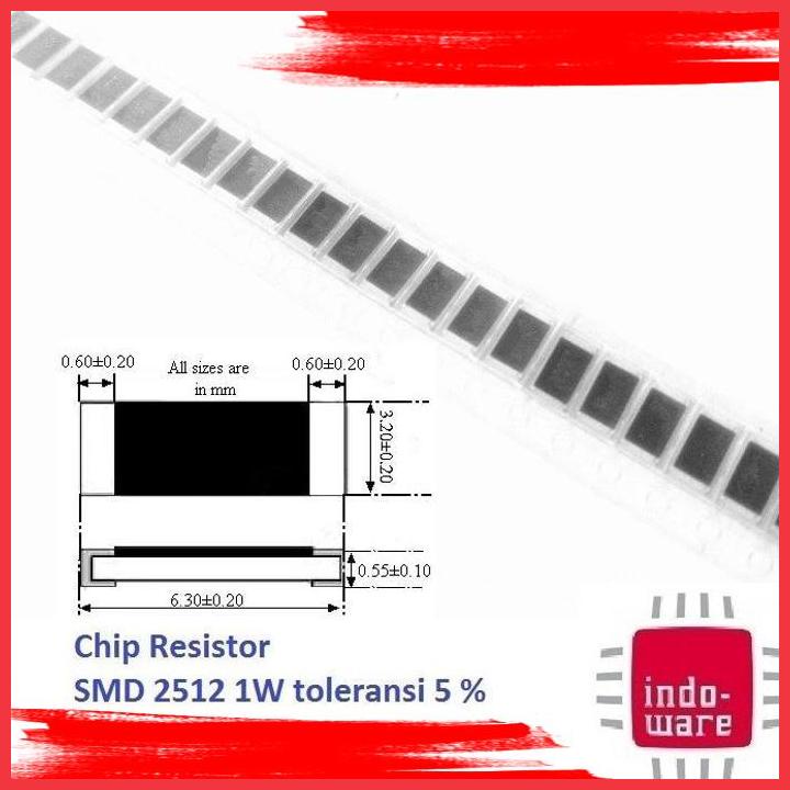 (IDW) 820R 820 R 820OHM CODE 821 CHIP RESISTOR SMD 2512 SMD2512 1W 5%