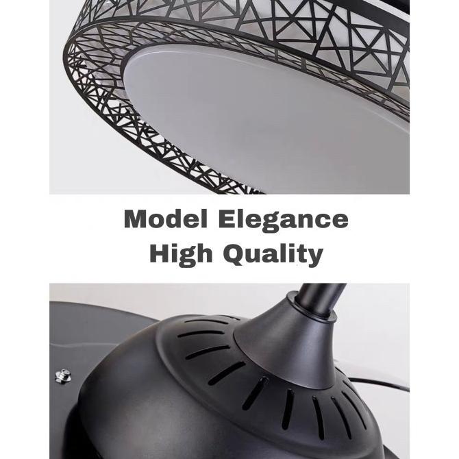 Lampu Kipas Angin Gantung Plafon Lotus 6008A - Black/Hitam