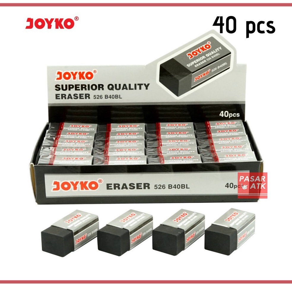 

Big Sale・Penghapus Stip Kecil JOYKO Hitam Putih EB-40 (40 pcs)