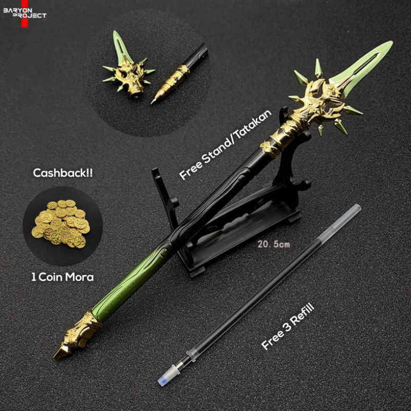 Pena Pulpen Model Weapon Genshin Impact Primordial Jade PJWS Xiao  Koleksi