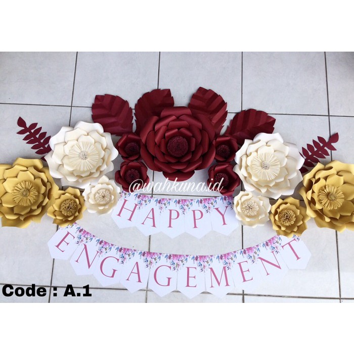 Paper Flower Paket "Engagement" Bestseller Backdrop