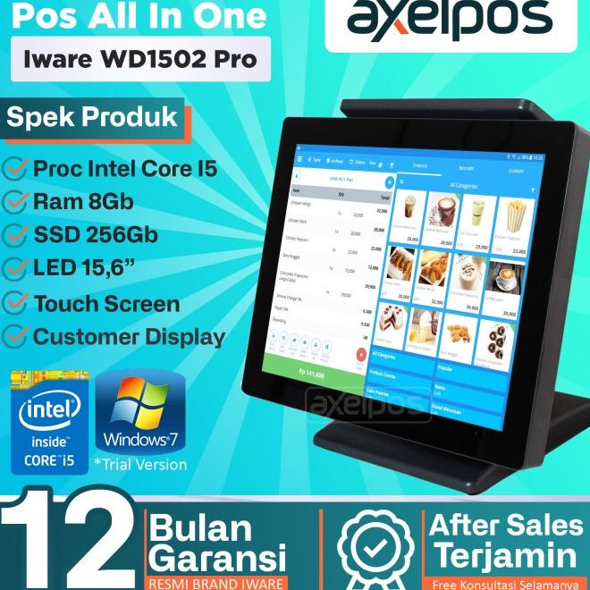 Mesin Kasir Pc All In One Touchscreen Pos System Wd-1502