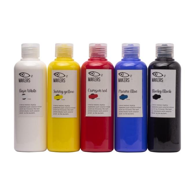 

Paket Cat Lukis Akrilik 250ml 5 warna