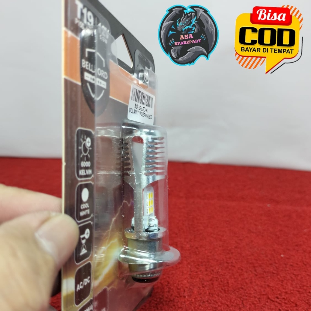 Lampu Motor Depan Led Bolamp Kaki 1 Untuk Semua Motor Matic Bebek Beat, Scoopy, Vario, Supra 125,