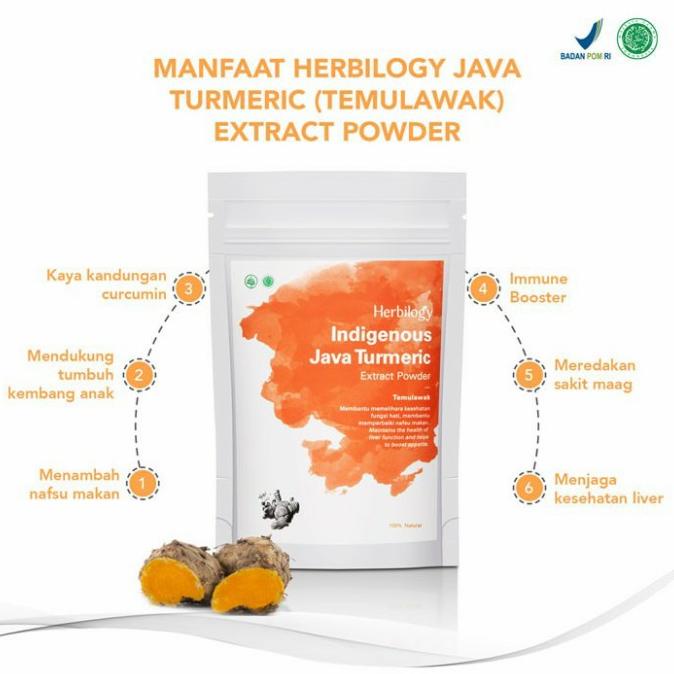 

Herbilogy minuman sari bubuk kunyit asli temulawak jahe merah murni
