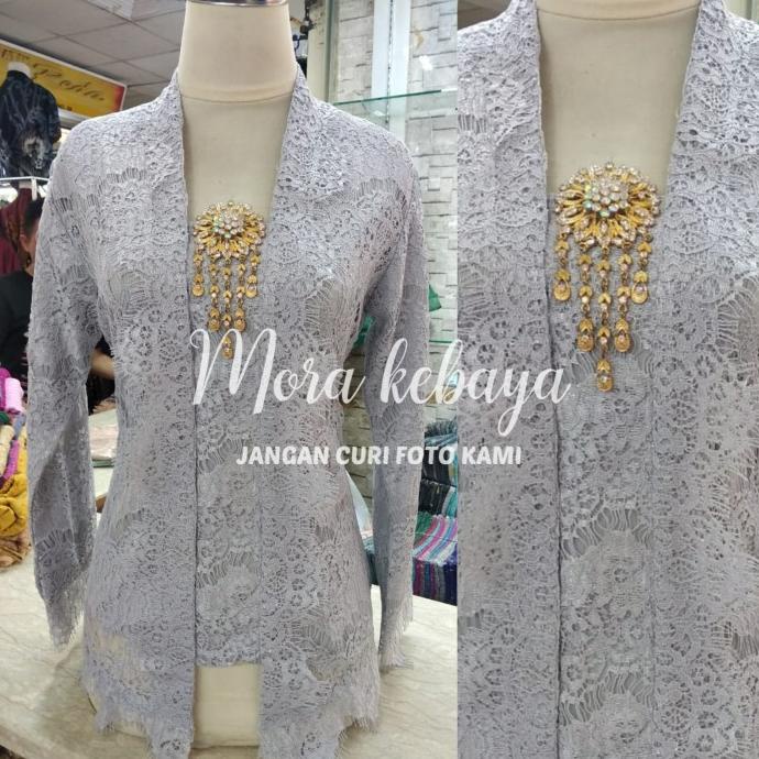 kutubaru lengan panjang/kebaya kutu baru brokat/kebaya kutu baru