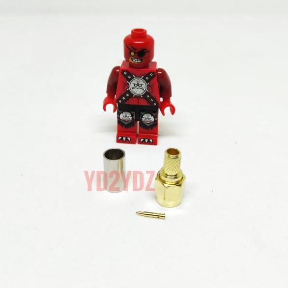 Konektor Antenna sma male rg58 crimp rg-58 antena kabel ht baofeng icom coaxial adapter connector ya